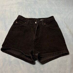 Levi's Black High-Rise Denim Shorts